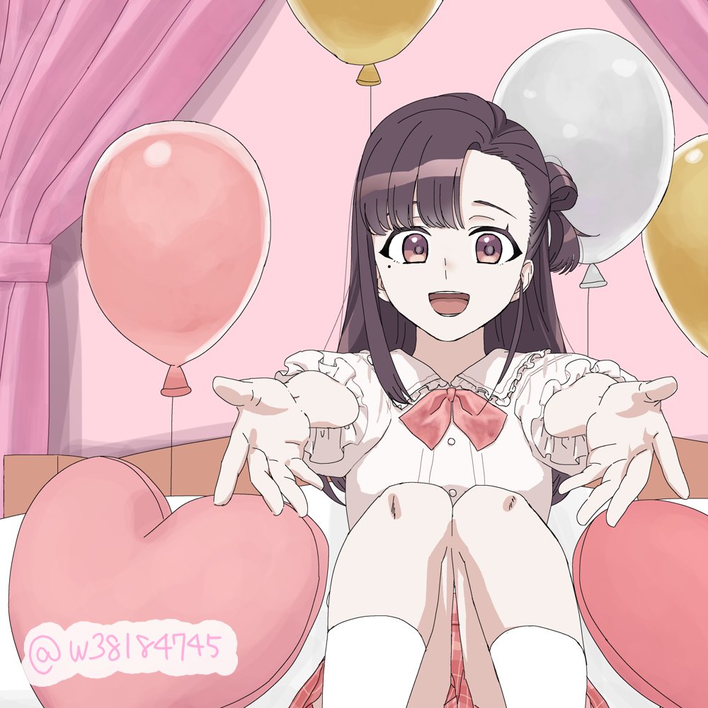 ミルグラムのユノの二次創作イラスト。笑顔のユノが、こちらに向かって両腕を伸ばしている。公式の誕生日のイラストと同じ服装やモチーフ。